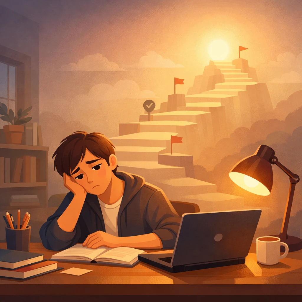  اگر وسط دوره انگیزه‌ام افت کرد چه‌کار کنم؟ (۷ راهکار عملی برای ادامه دادن)