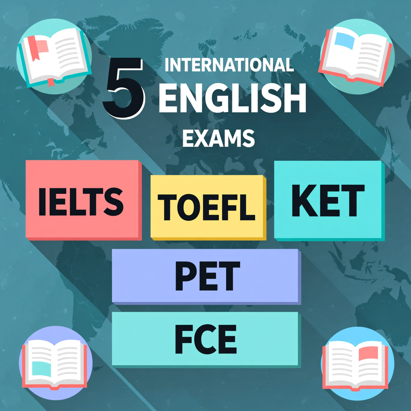 از IELTS تا FCE: معرفی آزمون‌ها و کتاب‌های ضروری موفقیت